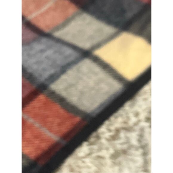 Pendleton Roll Up 100% Wool Nylon Backed Camp Picnic Blanket Red & Yellow Plaid - Picture 11 of 14